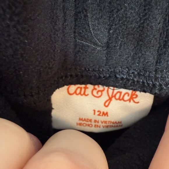 Carter's Cat & Jack Buffalo Plaid Fleece Sherpa Bear Outfit Set Size 12 Months - Picture 8 of 9